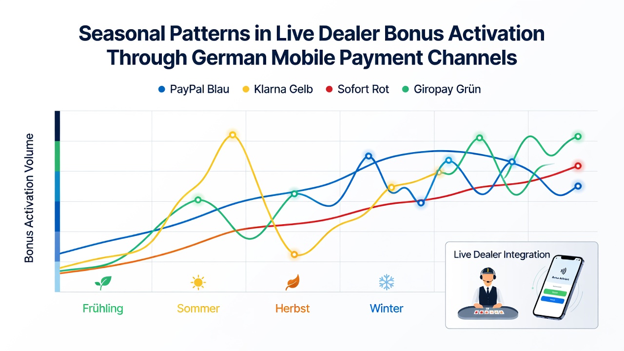 Grafik zu saisonalen Trends bei mobilen Bonusaktivierungen in deutschen Live-Dealer-Casinos