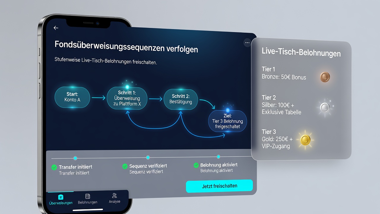Visualisierung gestaffelter Belohnungen durch Transaktionsketten